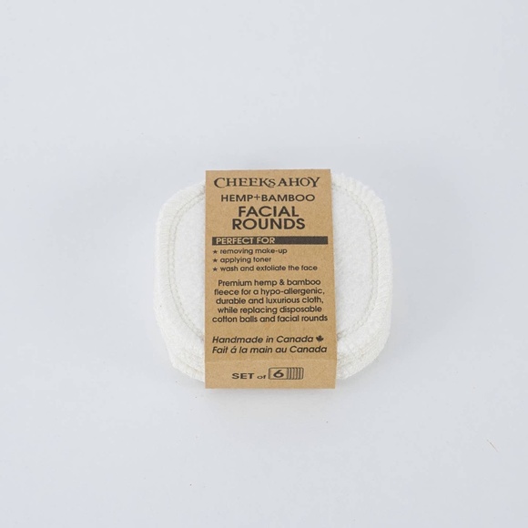 (NWT) Cheeks Ahoy Hemp + Bamboo Facial Rounds (reusable) - Picture 3 of 5